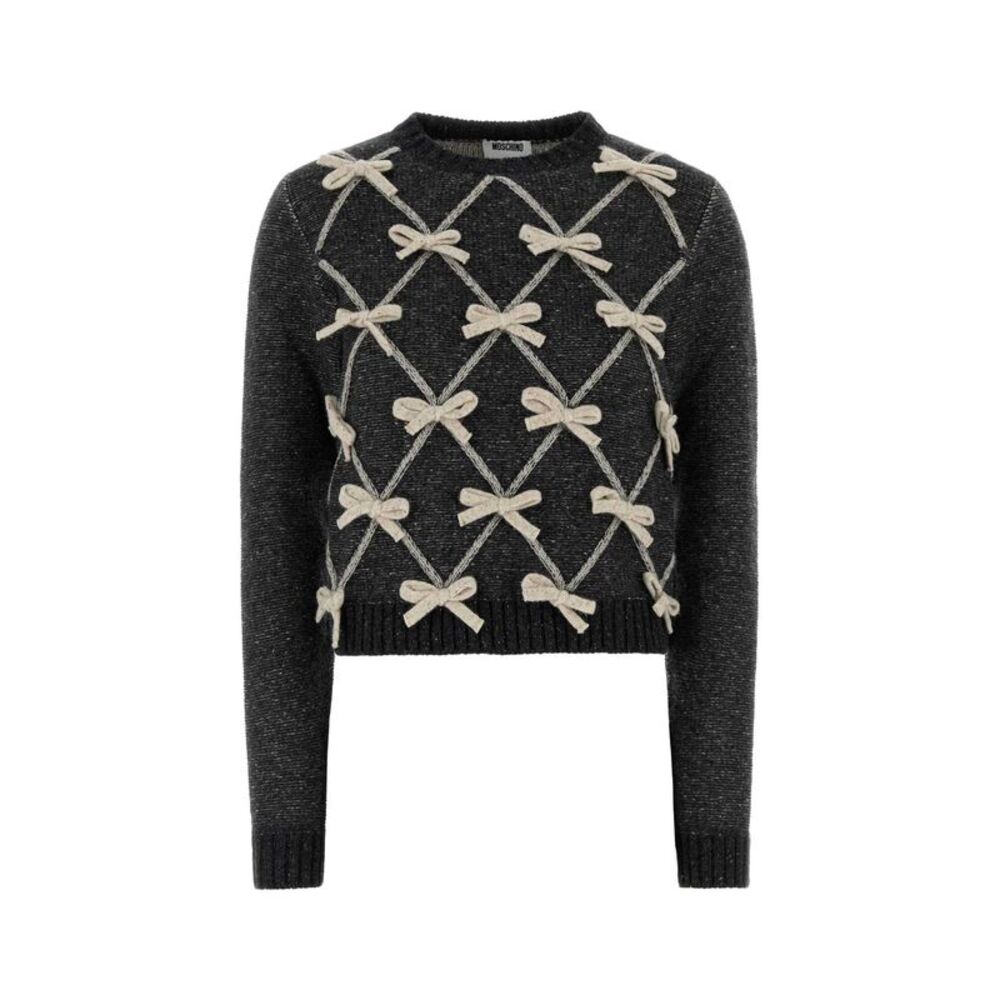 Moschino Women Charcoal Wool Blend Sweater